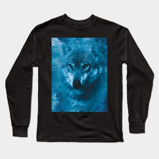 Wolf and waves of the ocean Long Sleeve T-Shirt